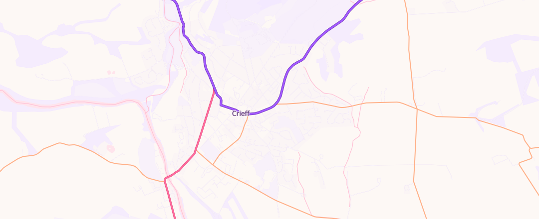 Map showing Crieff Garage, Crieff
