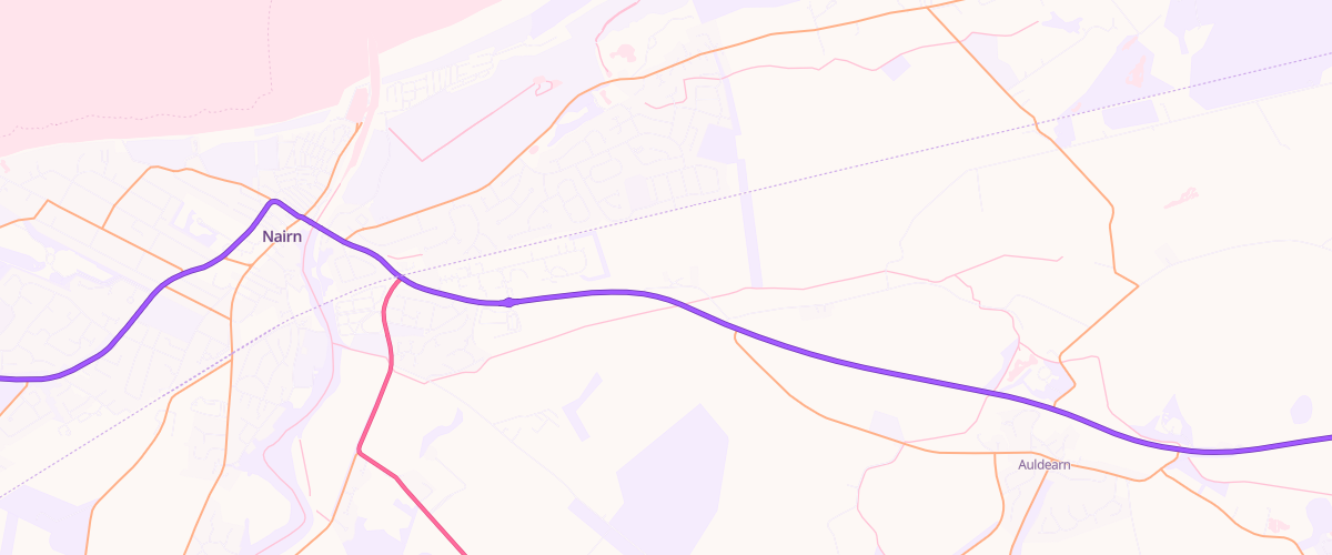 Map showing the location of Sainsburys Nairn
