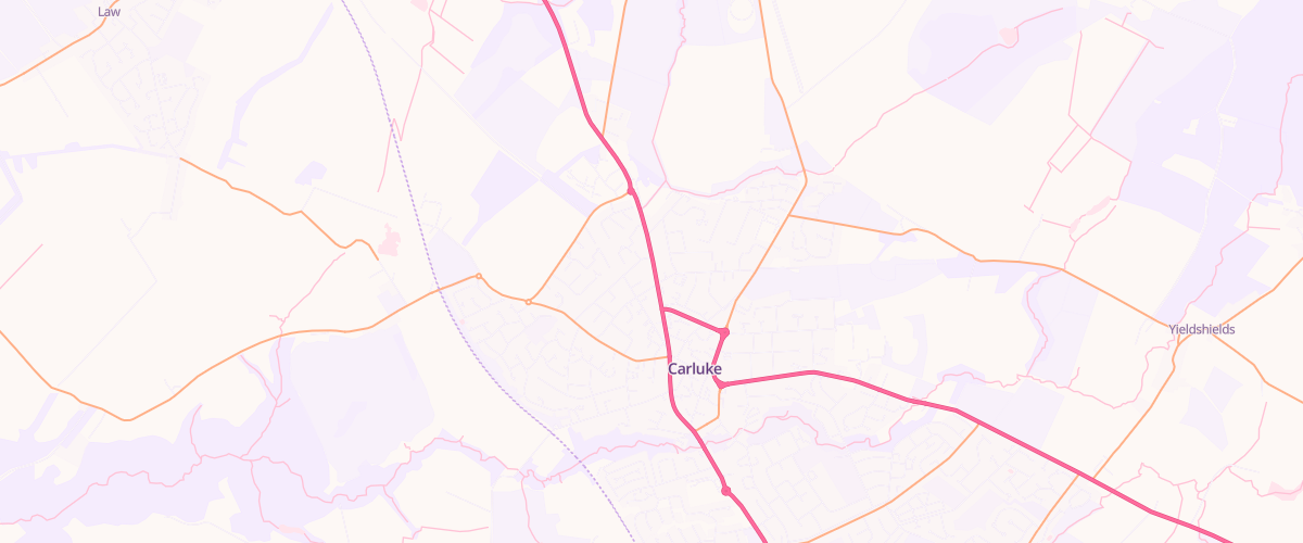 Map showing the location of Mfg Carluke