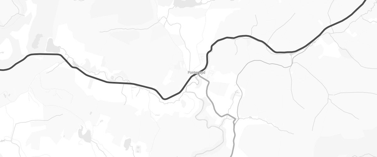 Map showing the location of Rheidol Filling Station