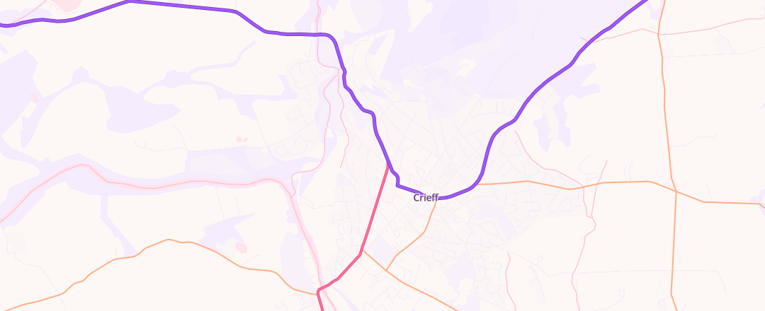 Map showing Gordon Motors, Crieff
