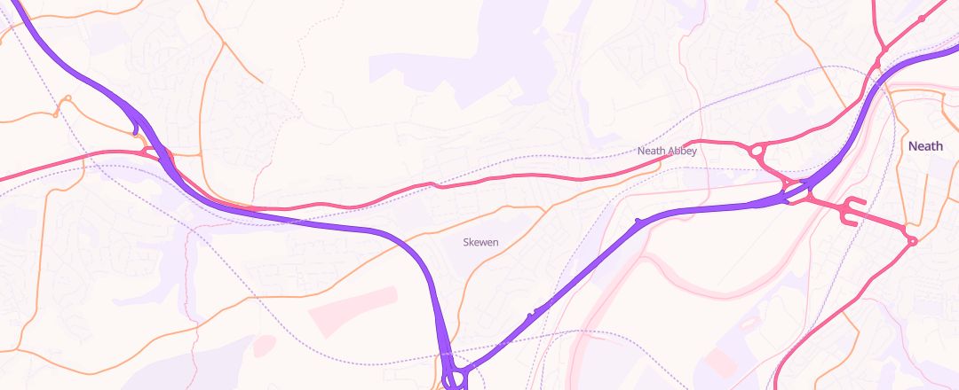 Map showing P & T Autos, Neath