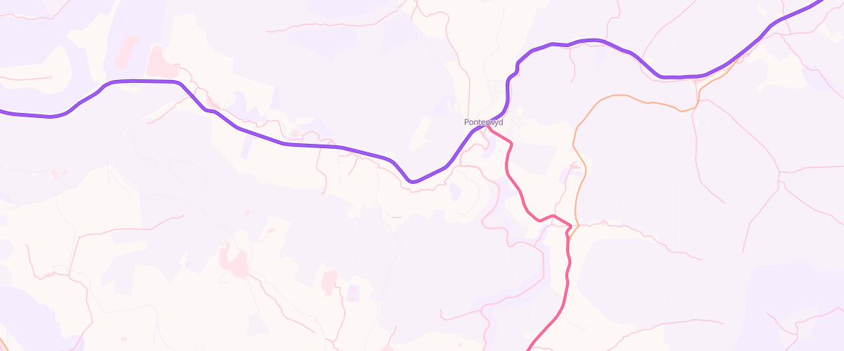 Map showing the location of Rheidol Filling Station