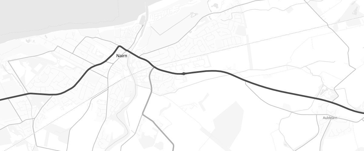 Map showing the location of Sainsburys Nairn