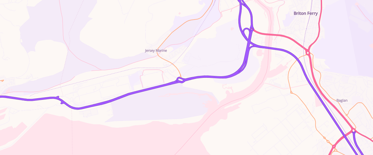 Map showing the location of Shell Swansea Bay