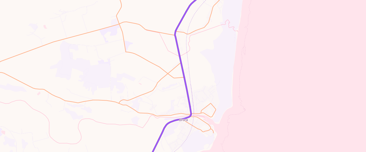 Map showing the location of Brora Fuel Express Automat