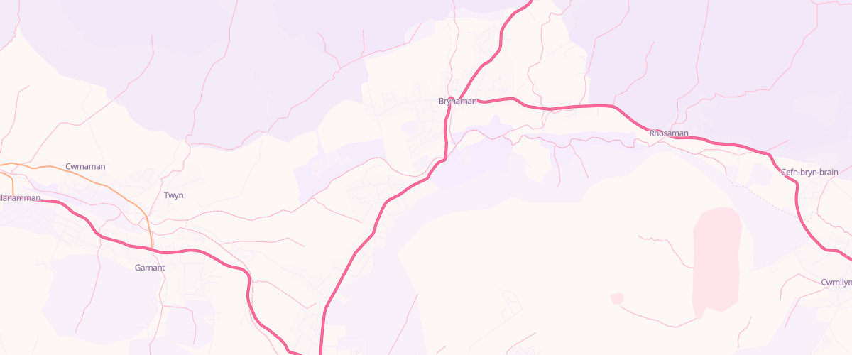 Map showing the location of Brynamman One Stop
