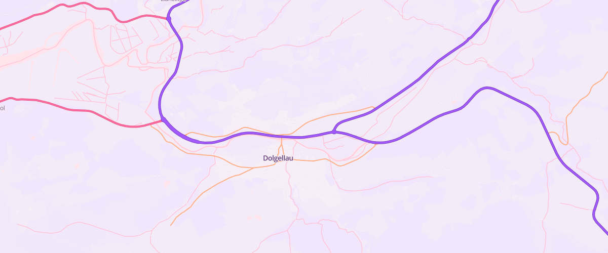 Map showing the location of Spar Express Dolgellau