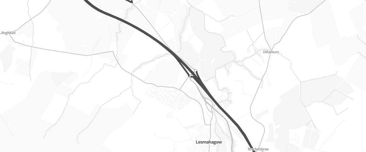 Map showing the location of Lesmahagow Superstore Petrol Filling