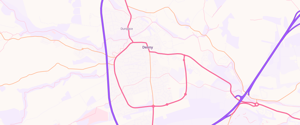 Map showing the location of Denny Service Station