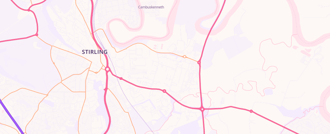 Map showing Swr, Stirling