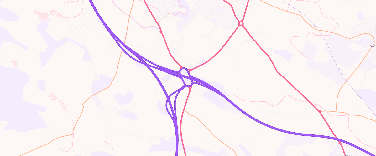 Map showing the location of Stirling Service Area