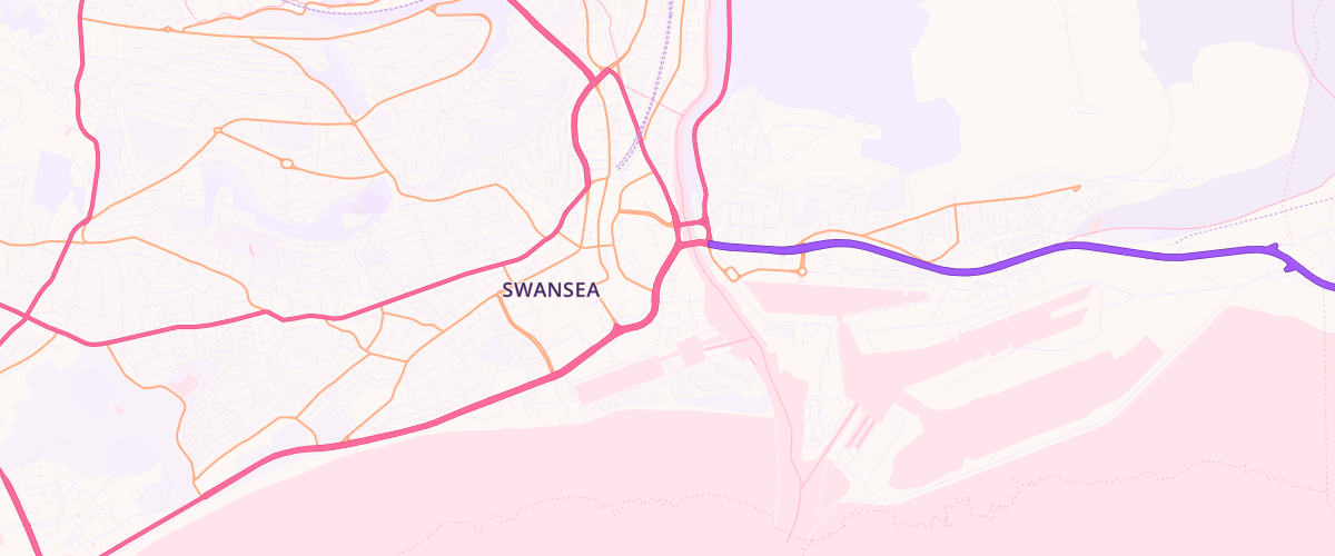 Map showing the location of Sainsburys Swansea