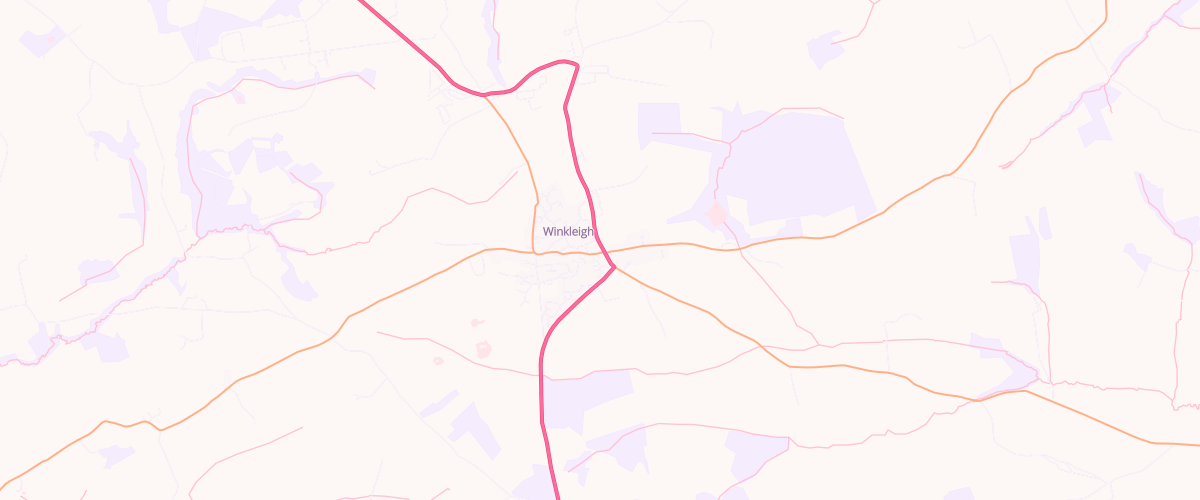 Map showing the location of Mid Devon Motors