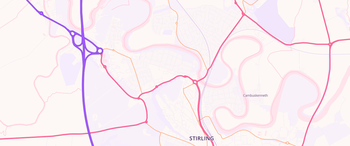 Map showing the location of Sainsburys Stirling
