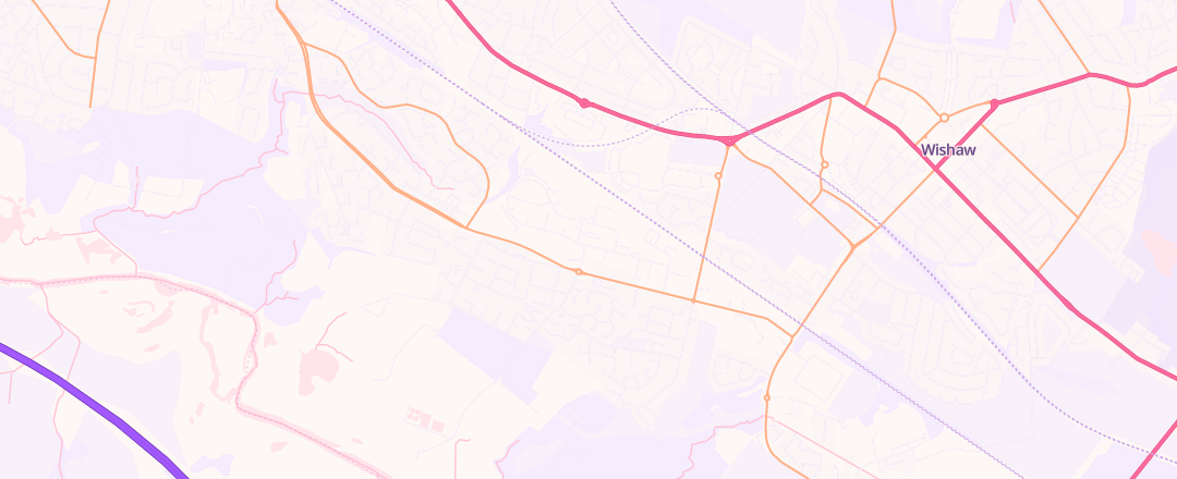 Map showing North Lanarkshire Council, Wishaw
