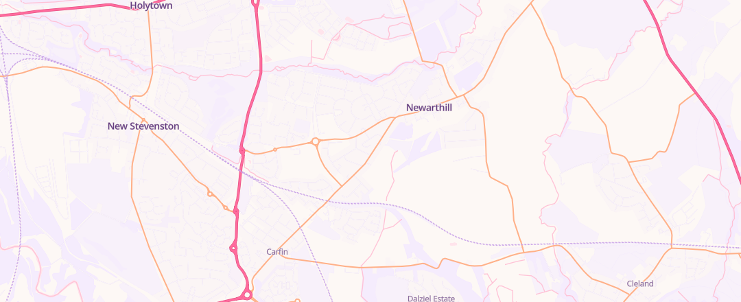 Map showing Vicarburn Motors Ltd, Motherwell