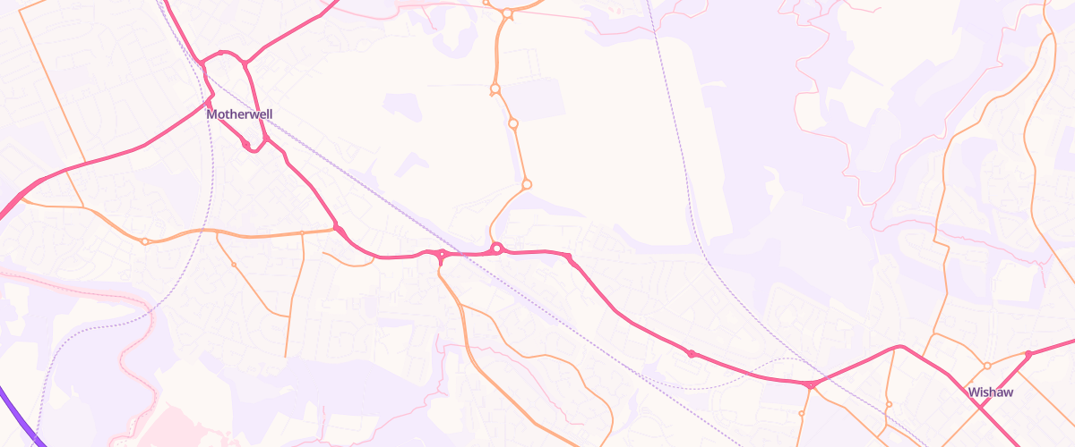 Map showing the location of Asda Motherwell Express Petrol