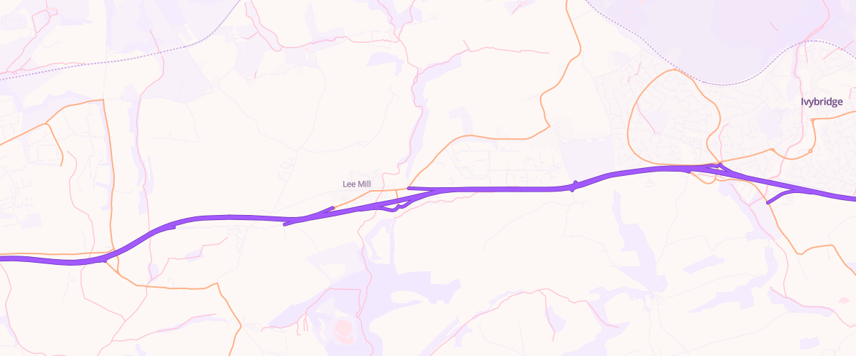 Map showing the location of Ivybridge Lee Mill Extra