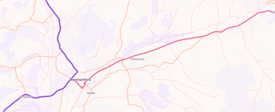 Map showing Touts Limited, Ammanford