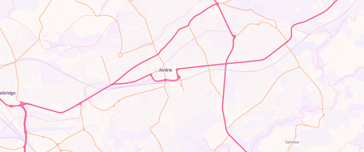 Map showing the location of Mfg Morrisons Airdrie