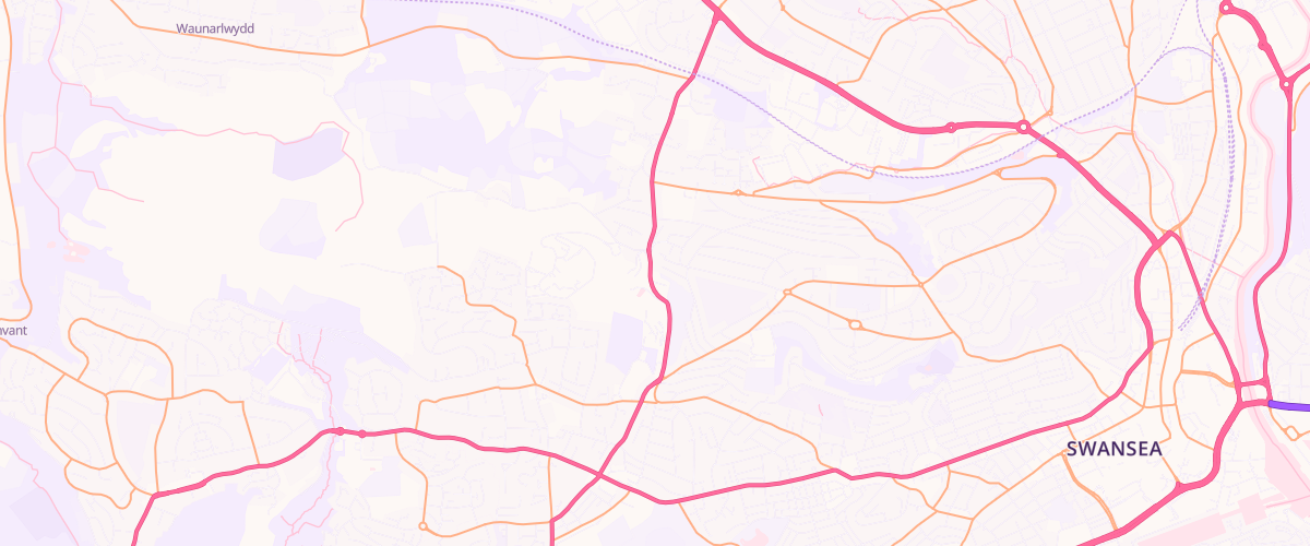 Map showing the location of Broadway Service Station