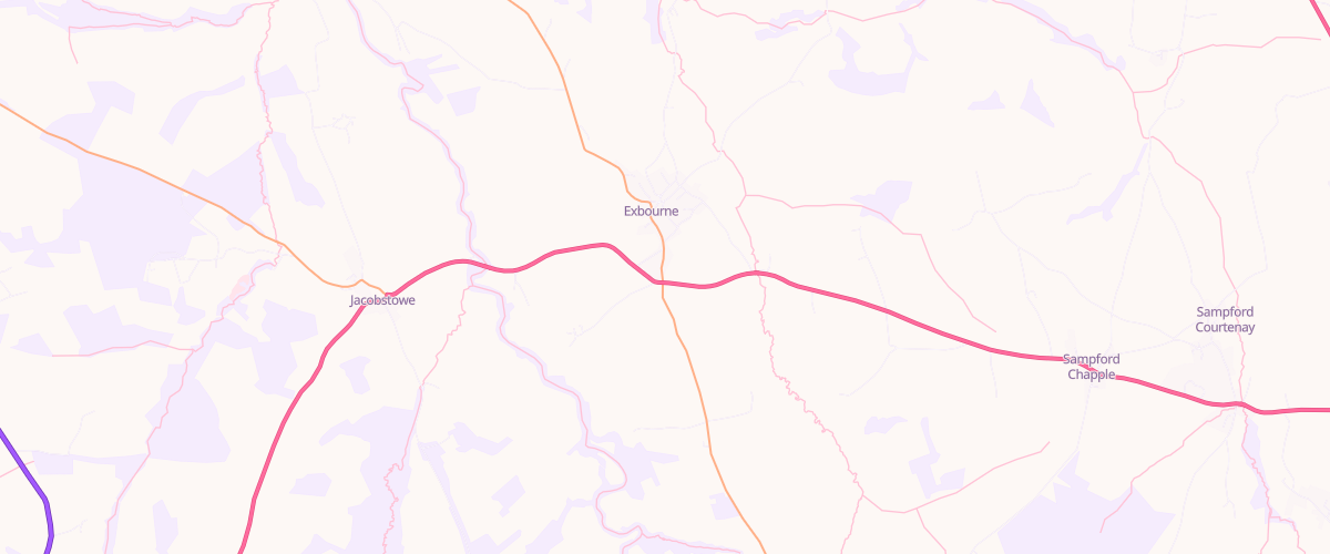 Map showing the location of Exbourne Cross Garage