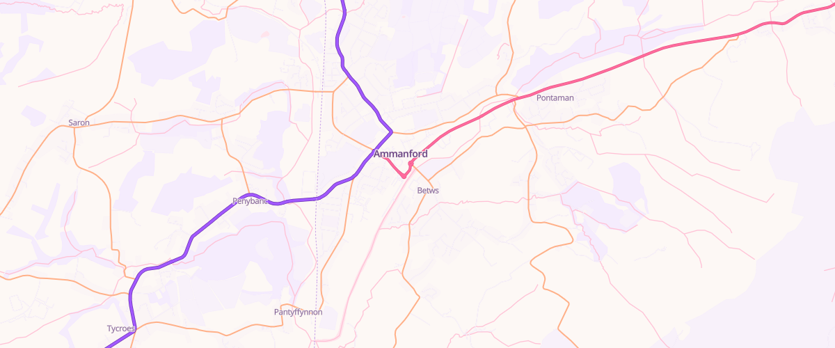 Map showing the location of Vst Parkstreet Filling Station