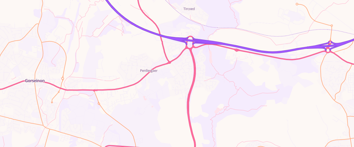Map showing the location of Rontec Cross