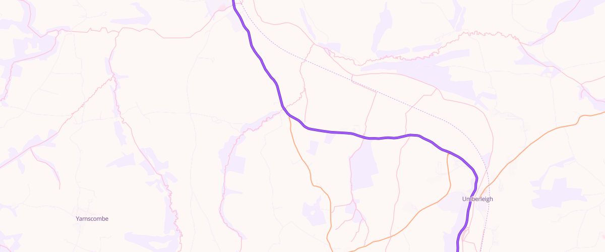 Map showing the location of Mfg Umberleigh