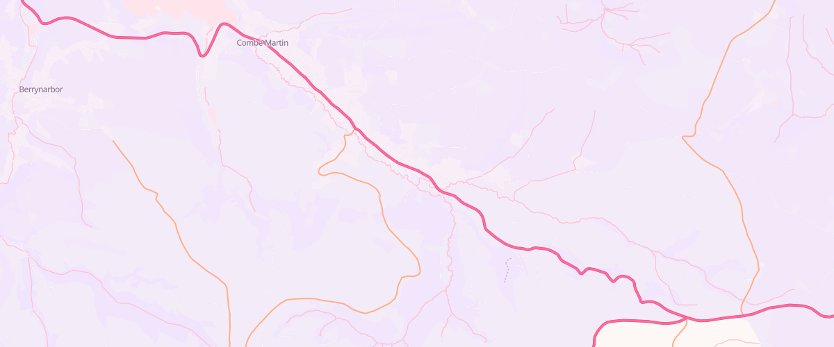 Map showing the location of Central Convenience Combe Martin