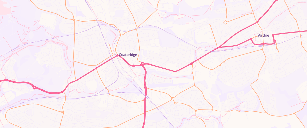 Map showing the location of Cliftonhill Service Station