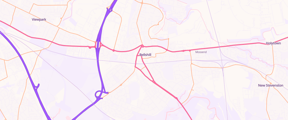 Map showing the location of Mfg Morrisons Bellshill
