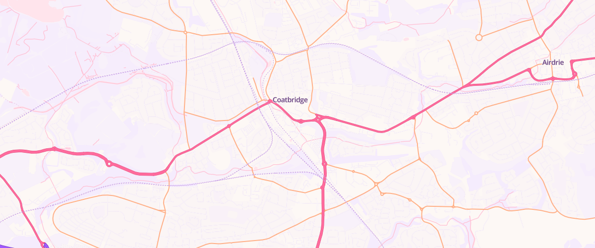 Map showing the location of Asda Coatbridge Superstore