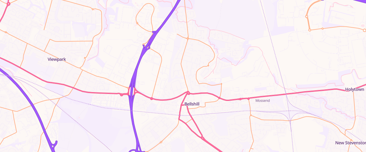 Map showing the location of Bellshill