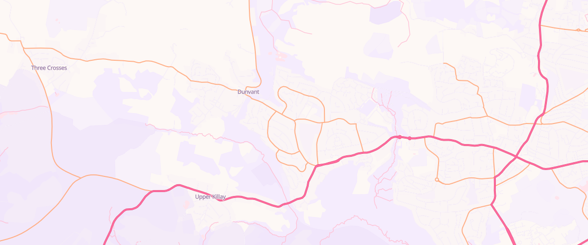 Map showing the location of Mfg Dunvant