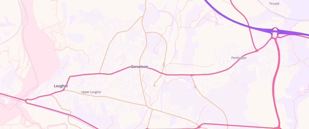 Map showing the location of Asda Gorseinon Superstore