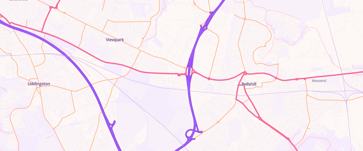 Map showing the location of Mfg Bellshill