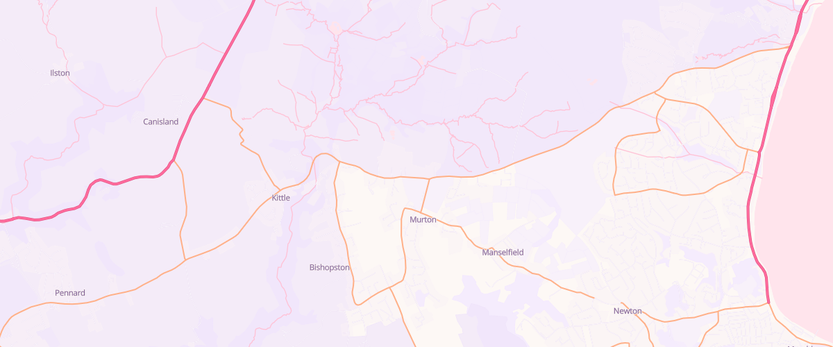Map showing the location of Northway Garage