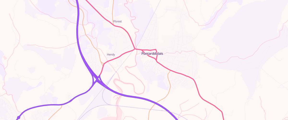 Map showing the location of Pontarddulais Superstore Petrol Filling