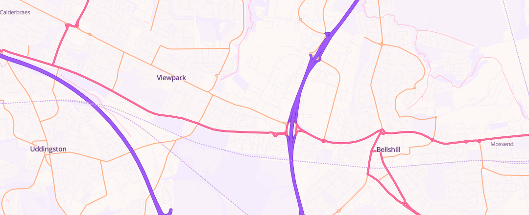 Map showing Lanarkshire Mot Centre Limited, Bellshill