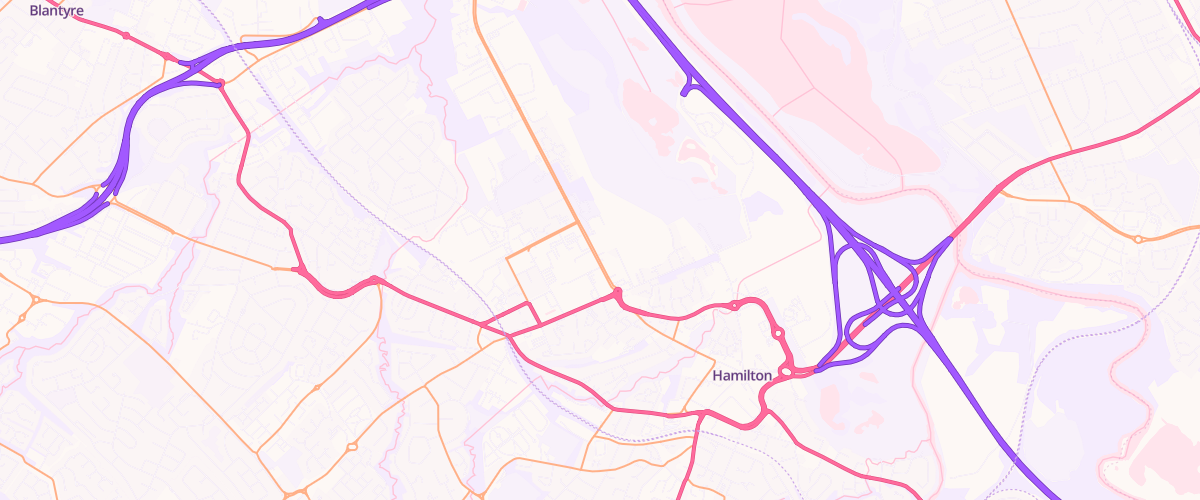 Map showing the location of Parks Jet Hamilton