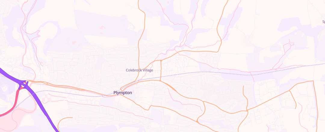 Map showing Plympton Mot Centre, Plymouth