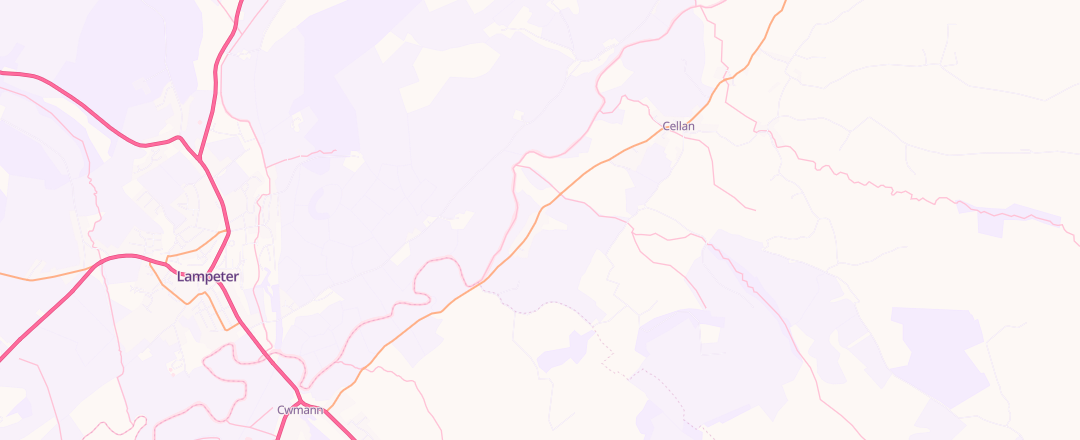 Map showing Cambrian Autos, Ceredigion