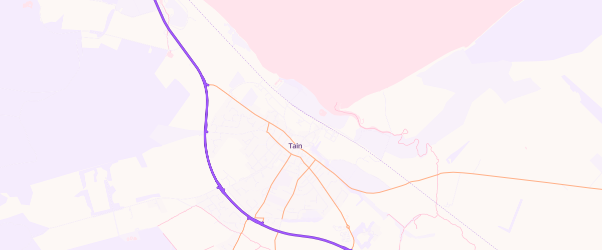 Map showing the location of Tain Superstore Petrol Filling