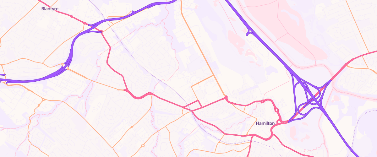 Map showing the location of Mfg Morrisons Hamilton