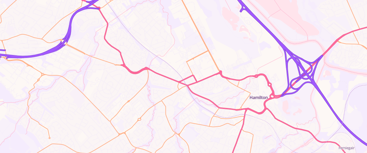 Map showing the location of Sainsburys Hamilton