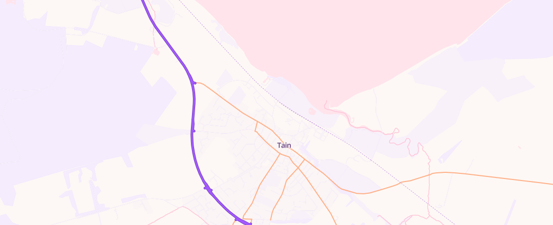 Map showing Ake Links Motors / Mot Centre Ltd, Tain