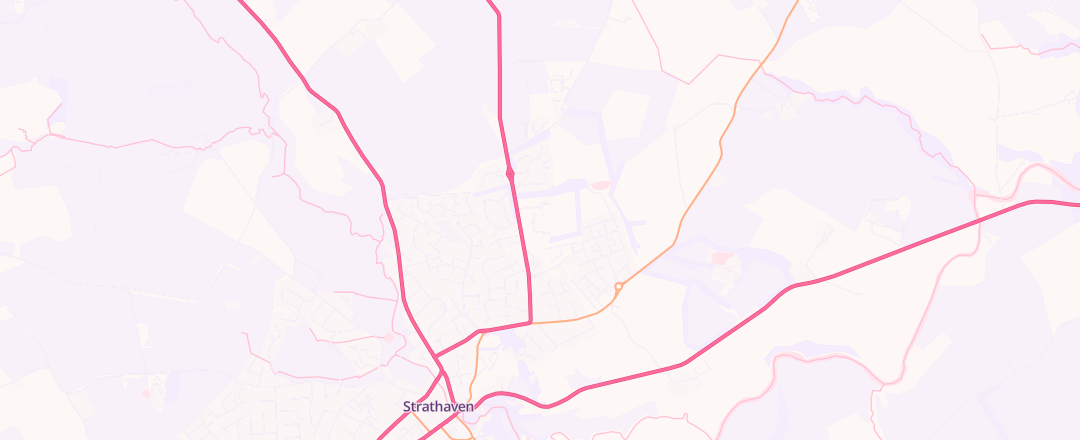 Map showing S B Services, Strathaven