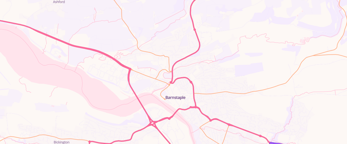 Map showing the location of Mfg Pilton Bridge
